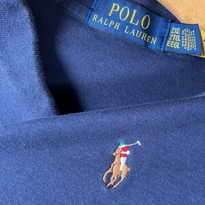 Polo Ralph Lauren‎ Long Sleeve Polo Shirt Navy Blue 2XL EEGL Classic Fit